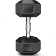 Load image into Gallery viewer, Rubber Hex Dumbbell Hand Weight