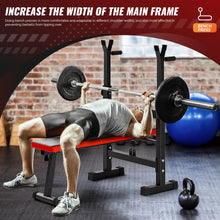 Load image into Gallery viewer, Bench Press Rack, Adjustable Weight Bench with Barbell Rack