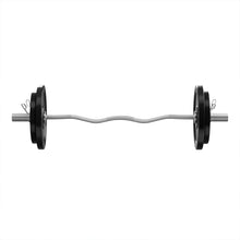 Load image into Gallery viewer, 4FT Curved Rod Weight Bar Carbon Steel Barbell Bar for Home Gym, CrossFit Training, 350 lbs Max Load Capacity Bench Press Bar