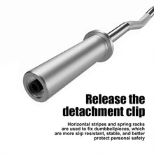 Load image into Gallery viewer, 4FT Curved Rod Weight Bar Carbon Steel Barbell Bar for Home Gym, CrossFit Training, 350 lbs Max Load Capacity Bench Press Bar