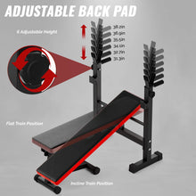 Load image into Gallery viewer, Bench Press Rack, Adjustable Weight Bench with Barbell Rack