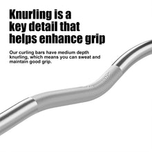 Load image into Gallery viewer, 4FT Curved Rod Weight Bar Carbon Steel Barbell Bar for Home Gym, CrossFit Training, 350 lbs Max Load Capacity Bench Press Bar