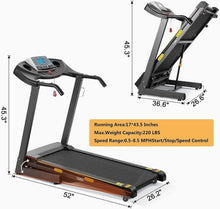 Load image into Gallery viewer, Treadmill with Auto Incline Folding Electric Running Machine