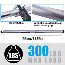 Load image into Gallery viewer, Portable Home Gym Metal Bar with Rubber Resistance Bands 300 LBS Strength Training Bar for Chest Press