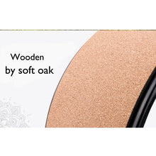 Load image into Gallery viewer, Wood Yoga Wheel Pilates with Buddha Lotus Professional TPE Yoga Circles Gym Workout Back Training