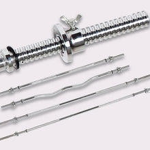 Load image into Gallery viewer, Gym 2.2m Barbell Bar 1.5m-1.8m Weight Lifting Bar 5cm Large Hole Barbell Disk Threaded Bar
