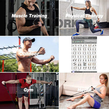 Load image into Gallery viewer, 250lb Resistance Bands Set Fitness Workout
