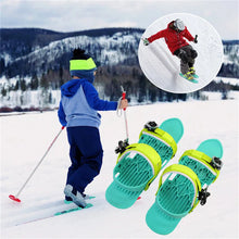Load image into Gallery viewer, Mini Short Ski Skates Skis Boots Skiboards Adjuatable Adults Short Shoe Snowblades