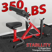 Load image into Gallery viewer, Adjustable Preacher Curl Bench, Strength Training Biceps Bench