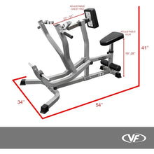 Load image into Gallery viewer, Valor Fitness Seated Row Machine – Plate Loaded with Converging Arms & Multi-Grip Handles