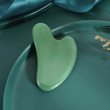 Load image into Gallery viewer, Natural Stone GuaSha Jade Facial Beauty Scraping Massage Tools