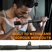 Load image into Gallery viewer, Fitness 360° Rotating Straight Bar Pull Down Bar Bicep Tricep Rope Cable