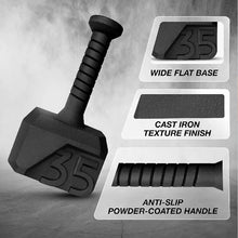 Load image into Gallery viewer, Fitness Mace Clubbell 35/45 Lbs Cast Iron Square Hammer Kettlebells