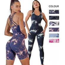 Load image into Gallery viewer, Seamless Tie-Dyed Yoga Jumpsuits