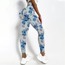 Load image into Gallery viewer, Tight Sports Women's Quick Drying Yoga Pants Disney Stitch Printed High Elasticity Tight Pants Fitness High Waist Running Hip Li