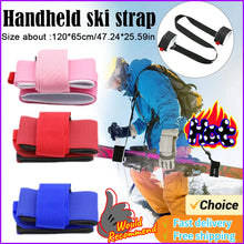 Load image into Gallery viewer, Black Nylon Adjustable Ski Handle Strap Bag