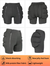Load image into Gallery viewer, Protective Shorts with Side Zipper and 3D Padding for Kid Youth Adult, for Skateboarding