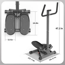 Load image into Gallery viewer, leikefitness Premium Portable Twist Stair Stepper Adjustable Resistance, Twisting Step Fitness Machine with Bands and LCD Monito