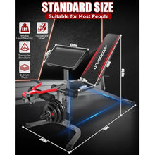 Load image into Gallery viewer, Professional Weight Bench with Leg Extension&Leg Curl&Preacher Curl,