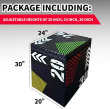 Load image into Gallery viewer, 3 in 1 Plyo Jump Box Soft Jumping Box for Excerise