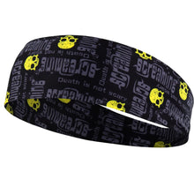 Load image into Gallery viewer, Gothic Skull Headband Sweat Bandage Sport Head Hair Band Workout Tennis Fitness Jog Basketball