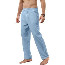 Load image into Gallery viewer, Men's Cotton Linen Pants Loose Breathable Casual Streetwear Fitness Lightweight Yoga Trousers