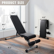 Load image into Gallery viewer, Adjustable/Foldable Utility Weight Bench for Home Gym