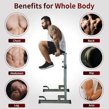 Load image into Gallery viewer, Power Tower Dip Station Adjustable Height Heavy Duty Multi-Function