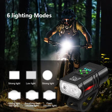 Load image into Gallery viewer, 2 T6 LED Bicycle Front Light Type-C Rechargeable Bicycle Headlamp