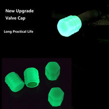 Load image into Gallery viewer, 4pcs Luminous Valve Caps Fluorescent Night Glowing