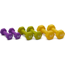 Load image into Gallery viewer, Neoprene Coated Hexagon Workout Dumbbell Hand Weight Set