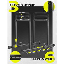 Load image into Gallery viewer, Adjustable Dip Bar Heavy Duty Steel Dip Station, Home Dip Stand