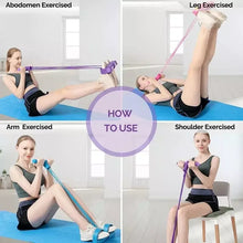 Load image into Gallery viewer, 4/6 Tube Pedal Resistance Band Gym Equipment Workout Exercise Home Agility Training Pilates Training Equipment Leg Exercise Tool