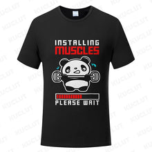 Load image into Gallery viewer, Funny Panda Gym Print T-Shirt Summer Tees for Men Women