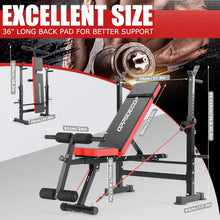 Load image into Gallery viewer, 6 in 1 Weight Bench Set with Squat Rack