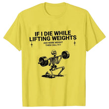 Load image into Gallery viewer, Gym Workout T-shirts for Men Clothing Funny Weightlifting Tshirts