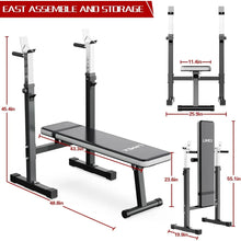 Load image into Gallery viewer, Adjustable Weight Bench Press with Squat Rack