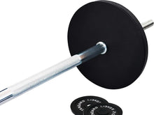 Load image into Gallery viewer, Fitness Cast Iron Standard Weight Plates Including 5FT Standard Barbell with Star Locks