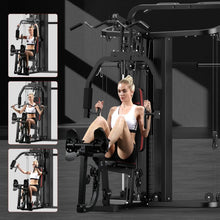 Load image into Gallery viewer, Home Gym System Workout Station,Smith Machine with 138LB Weight Stack, Leg Press