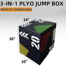 Load image into Gallery viewer, 3 In 1 Jump Box, Soft Platform Training Box