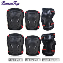 Load image into Gallery viewer, BraceTop 6Pcs/set Teens & Adult Knee Pads Elbow Pads Wrist Guards