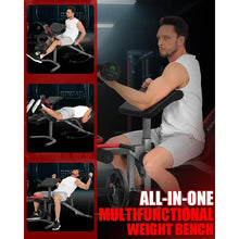 Load image into Gallery viewer, Professional Weight Bench with Leg Extension&Leg Curl&Preacher Curl,