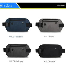 Load image into Gallery viewer, Invisible Travel Waist Pack Pouch for Passport Money Belt Bag