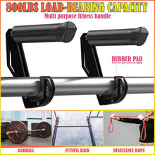 Load image into Gallery viewer, Ergonomic Portable Pull Up Handles for Home Gym, Calisthenics, and Strength Training with Resistance Bands
