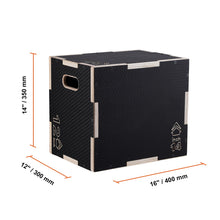 Load image into Gallery viewer, SucceBuy 3 in 1 Plyometric Jump Box Wooden Plyo Box Black For Home Gym