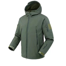 Load image into Gallery viewer, Men's Autumn Winter SoftShell Fleece Waterproof Jackets Male Hood Coats Fishing Hiking