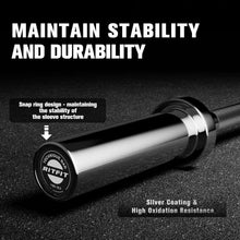 Load image into Gallery viewer, 4.8ft Barbell for Strength and Weightlifting Training - 2 Inch Bar for Squat, Deadlift, Curl, Bench Press, Overhead Pres