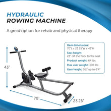 Load image into Gallery viewer, Hydraulic Rower Machine with Smart Workout App
