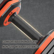 Load image into Gallery viewer, Adjustable 55LB 5-in-1 Dumbbell Set with Anti-Slip Metal Handle