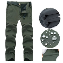 Load image into Gallery viewer, Men's Autumn Winter SoftShell Fleece Waterproof Jackets Male Hood Coats Fishing Hiking